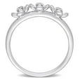 thumbnail image 3 of Miabella Diamond Accent Sterling Silver Triple Flower Promise Ring, 3 of 5