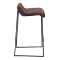 thumbnail image 2 of Zuo Modern Two Piece Father Vintage Brown Barstool, 2 of 4