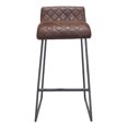 thumbnail image 3 of Zuo Modern Two Piece Father Vintage Brown Barstool, 3 of 4