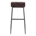 thumbnail image 4 of Zuo Modern Two Piece Father Vintage Brown Barstool, 4 of 4