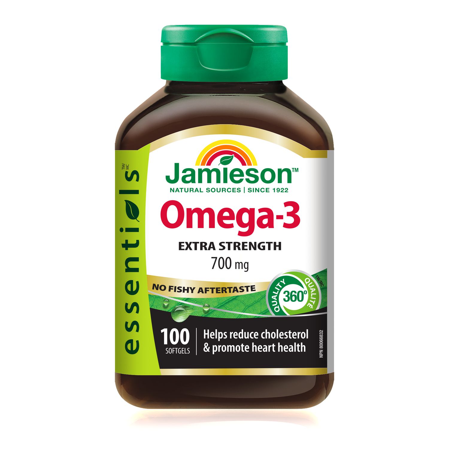Jamieson gélules oméga-3 sans-arrière-goût de poisson, 700 mg, 100 gélules