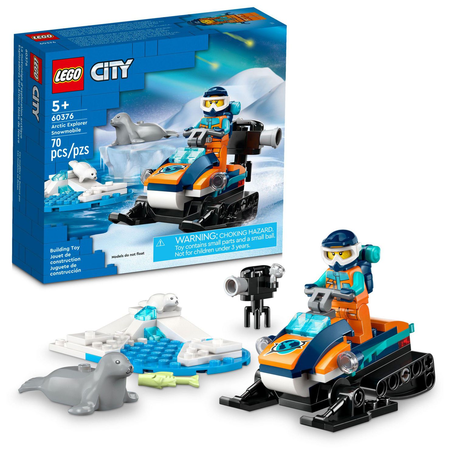 LEGO City Arctic Explorer Snowmobile 60376 Building Toy Set