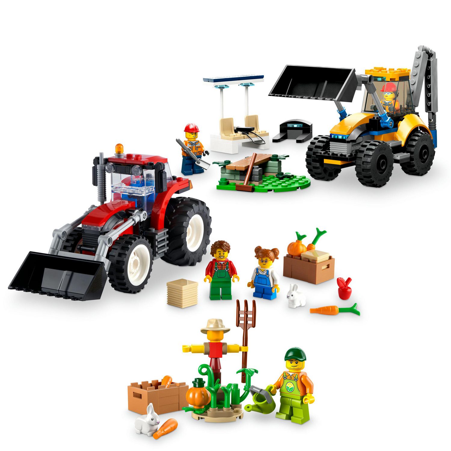 LEGO City Big Wheel Gift Set 66772, 2 in 1 Tractor and