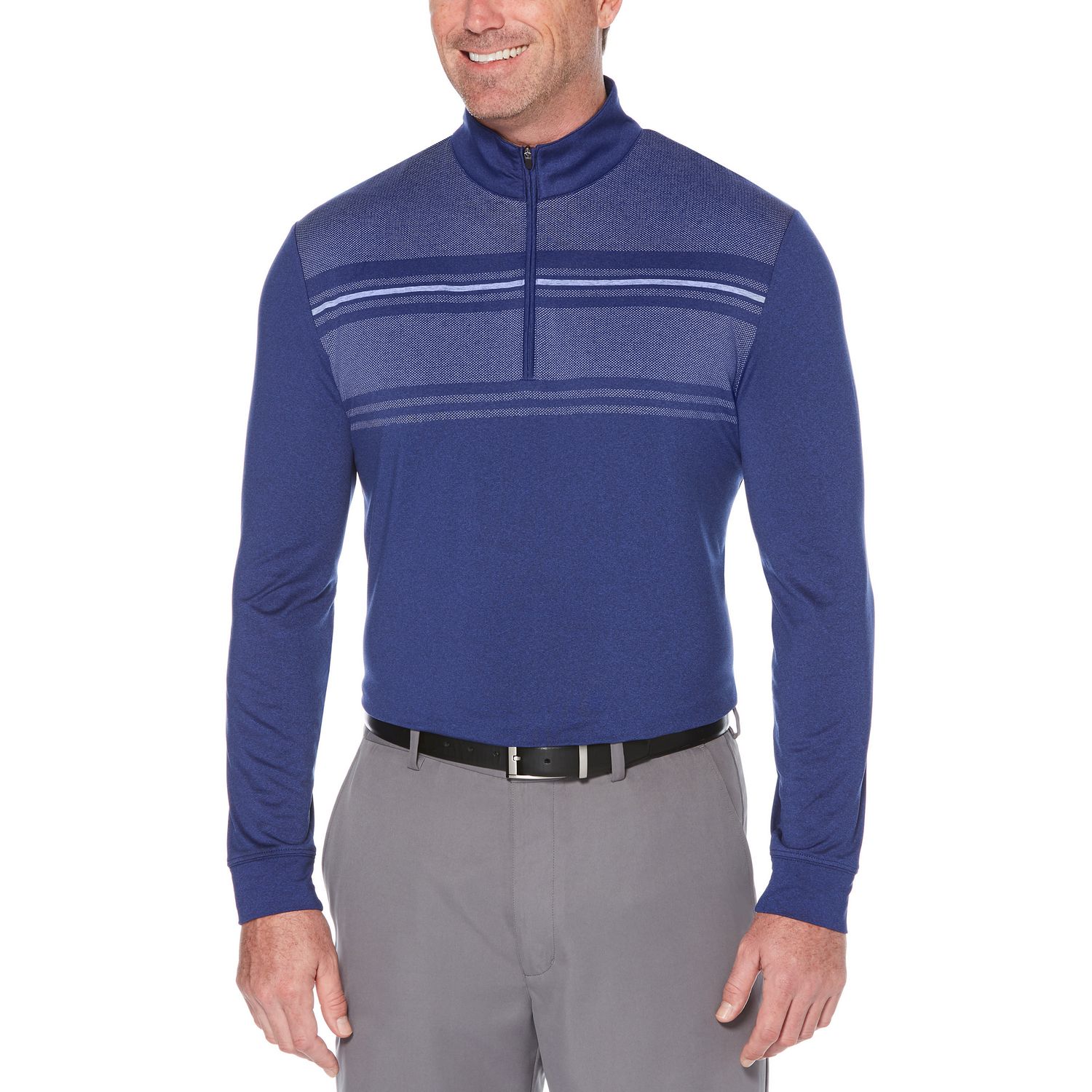 Ben Hogan Performance Men's Long Sleeve Heather Print 1/4 Zip