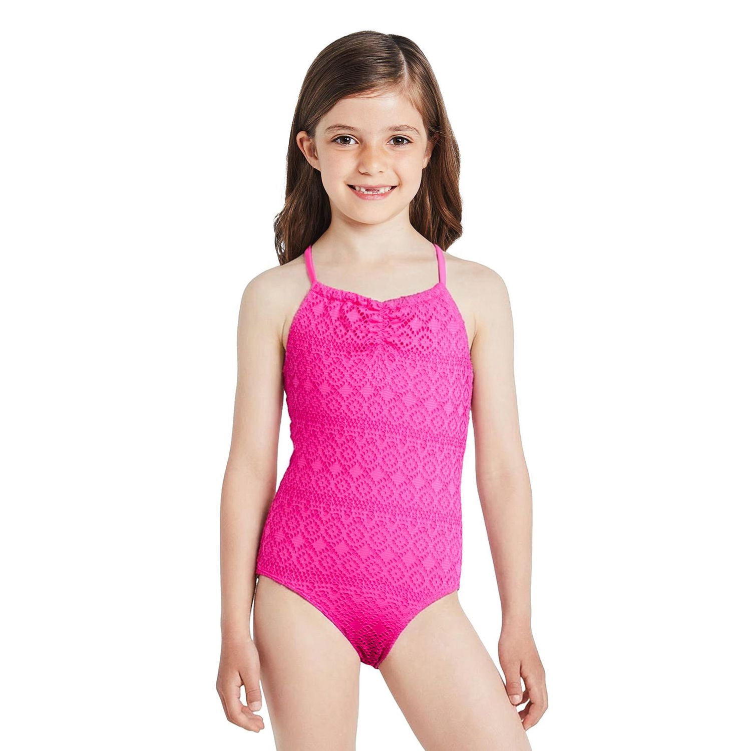 George Girls' Crochet One Piece Swimsuit