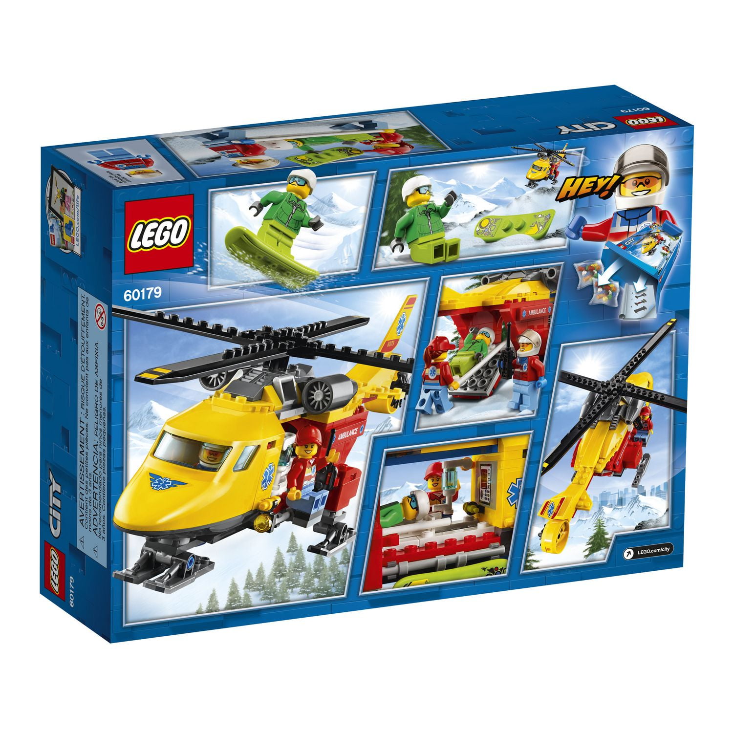 LEGO City Ambulance Helicopter 60179 Building Kit 190 Piece Walmart