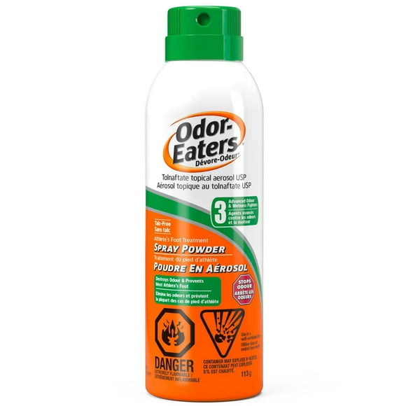 Poudre en aérosol pour les pieds Dévore-Odeur de Blistex Traitement de pied d'athlète. Poudre en spray.