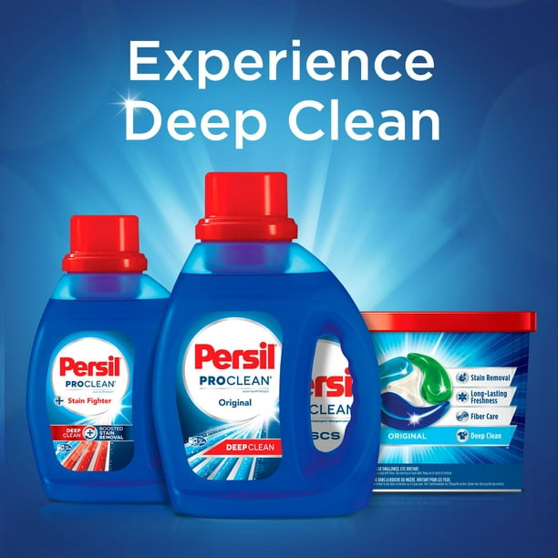 Persil ProClean lessive liquide nettoyage en profondeur, fraîcheur  originale de nettoyage en profondeur parfumée, 4,43 l (96 brassées)