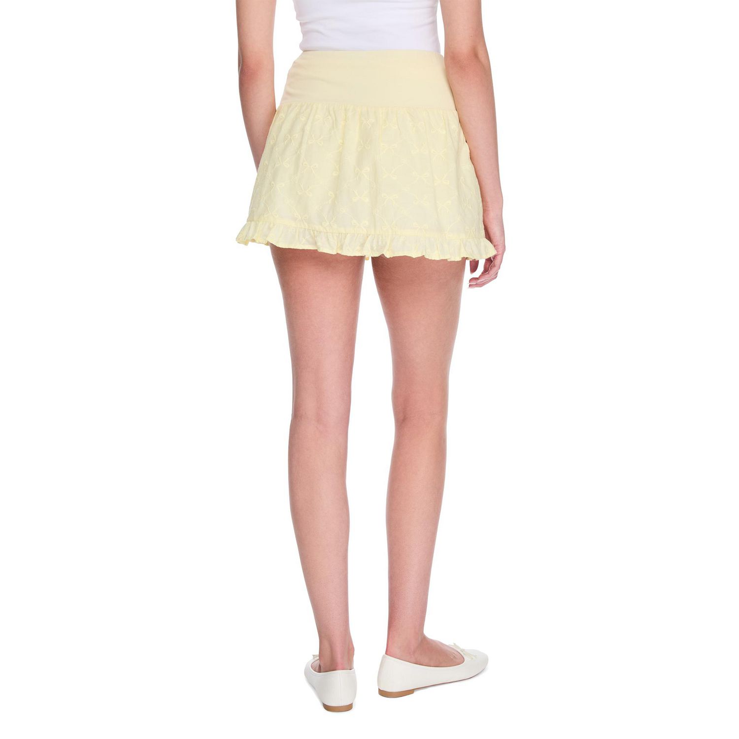 Jupe-short brodée à boucle No Boundaries pour femmes