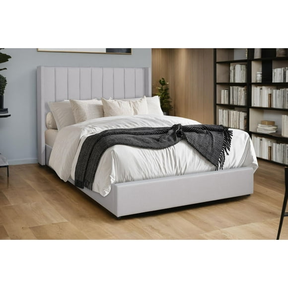 K-Living Penny Lift Up Storage Queen Size Fabric Bed! NO BOX SPRING IS REQUIRED!