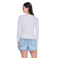 thumbnail image 3 of No Boundaries Women's Seamless Long-Sleeve V-Neck Top, 3 of 6