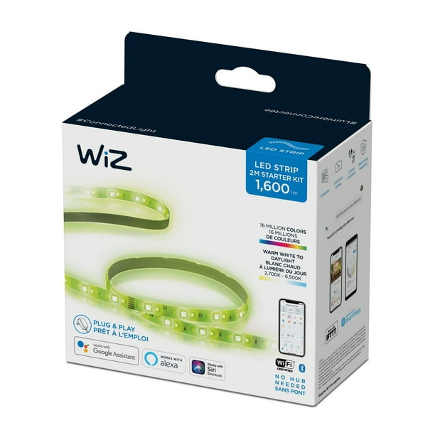 Philips WiZ Full Color & Tunable White(2200-6500K) Smart LED lightstrip 2m  Base Kit, WIZ 2M LED Light strip 