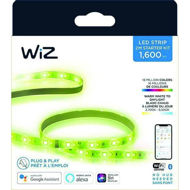 Philips WiZ Full Color & Tunable White(2200-6500K) Smart LED lightstrip 2m  Base Kit, WIZ 2M LED Light strip 