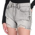 thumbnail image 4 of No Boundaries Women's Distressed Denim Short, 4 of 6