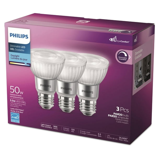 Philips LED 50W GU10 WarmGlow 3Pk