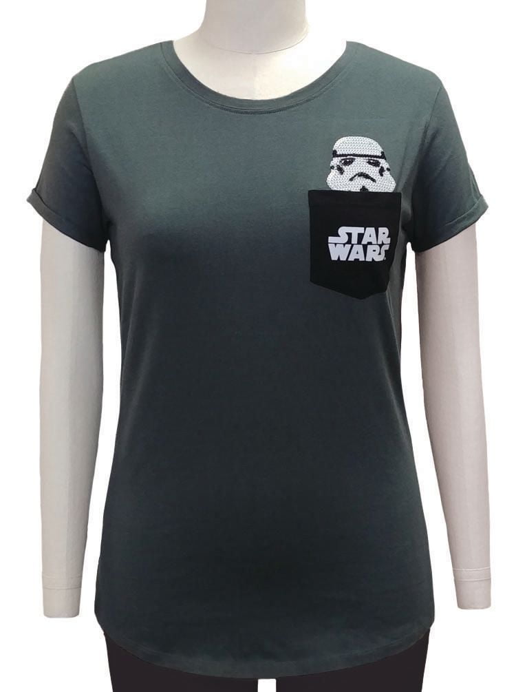 Star Wars & Lucas Films Star Wars Ladies Embellished Pocket Tee