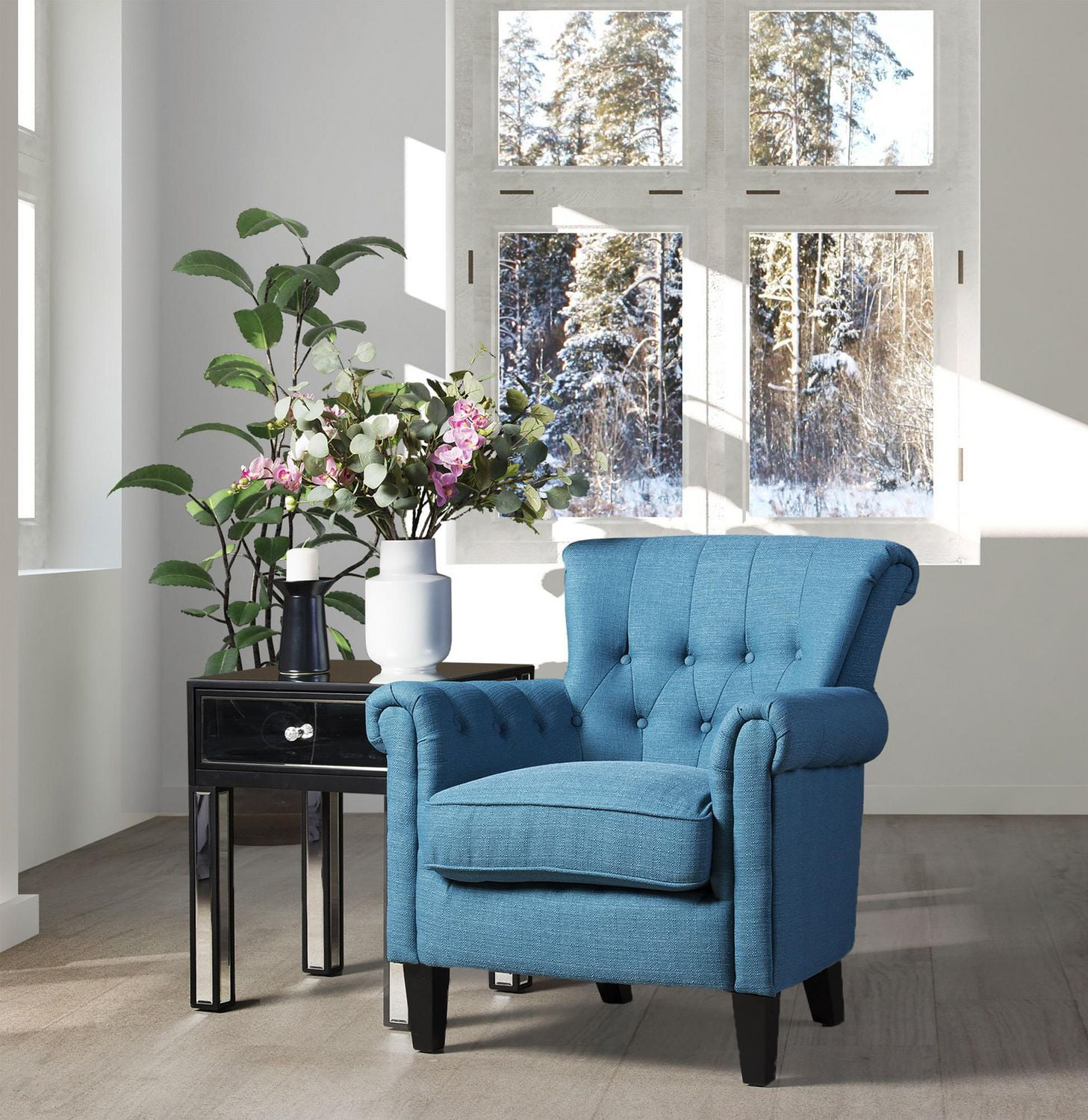 Topline Home Furnishings Navy Accent Chair Walmart Canada   6000199824378 