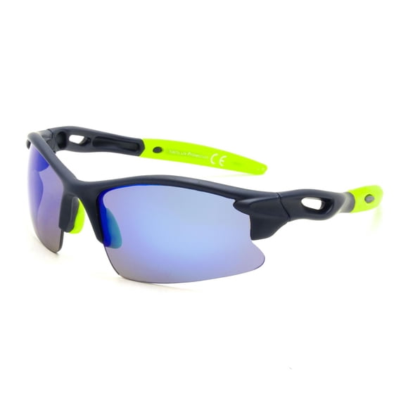 George Kids Boys Navy and Neon Green Wraparound Sunglasses
