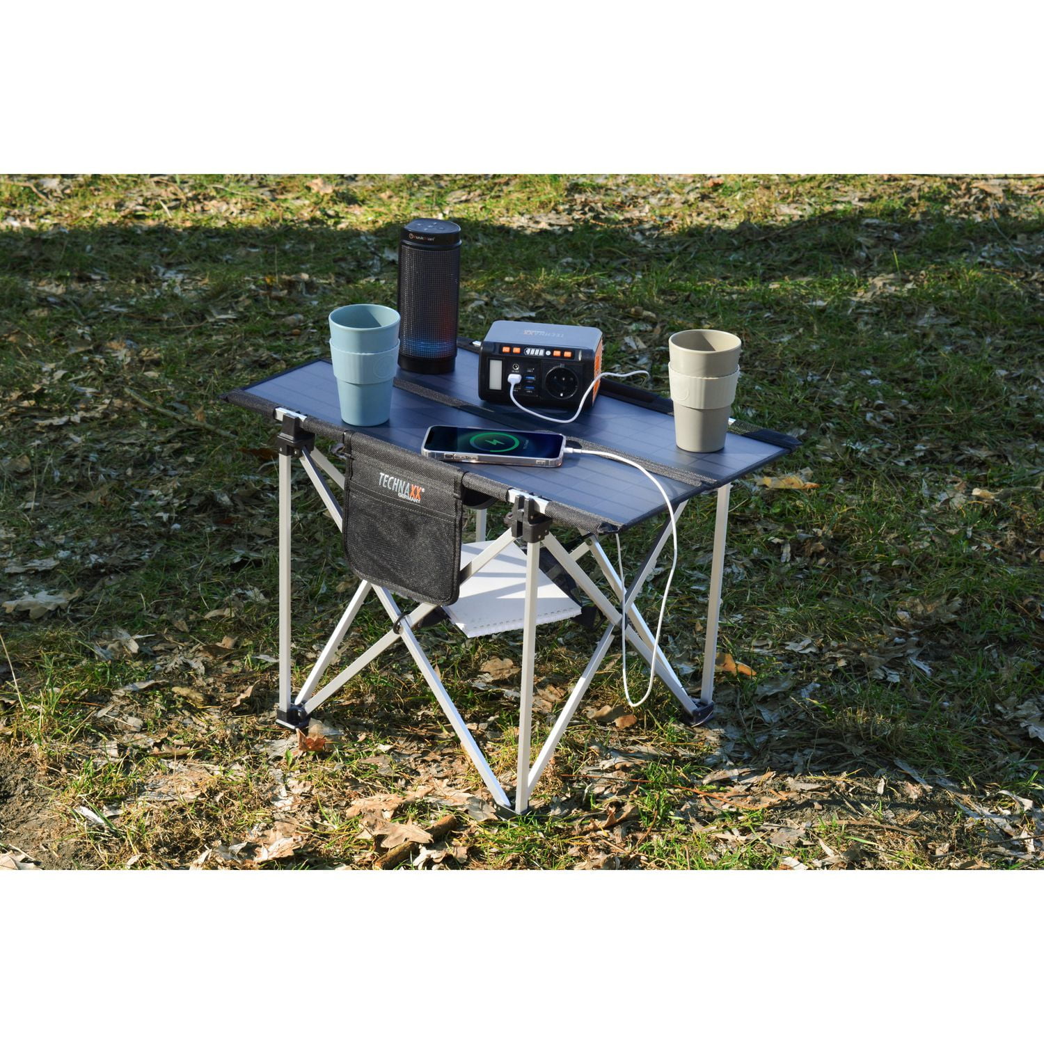 Table de camping solaire pliable Technaxx TX-251 20 watts - Noir