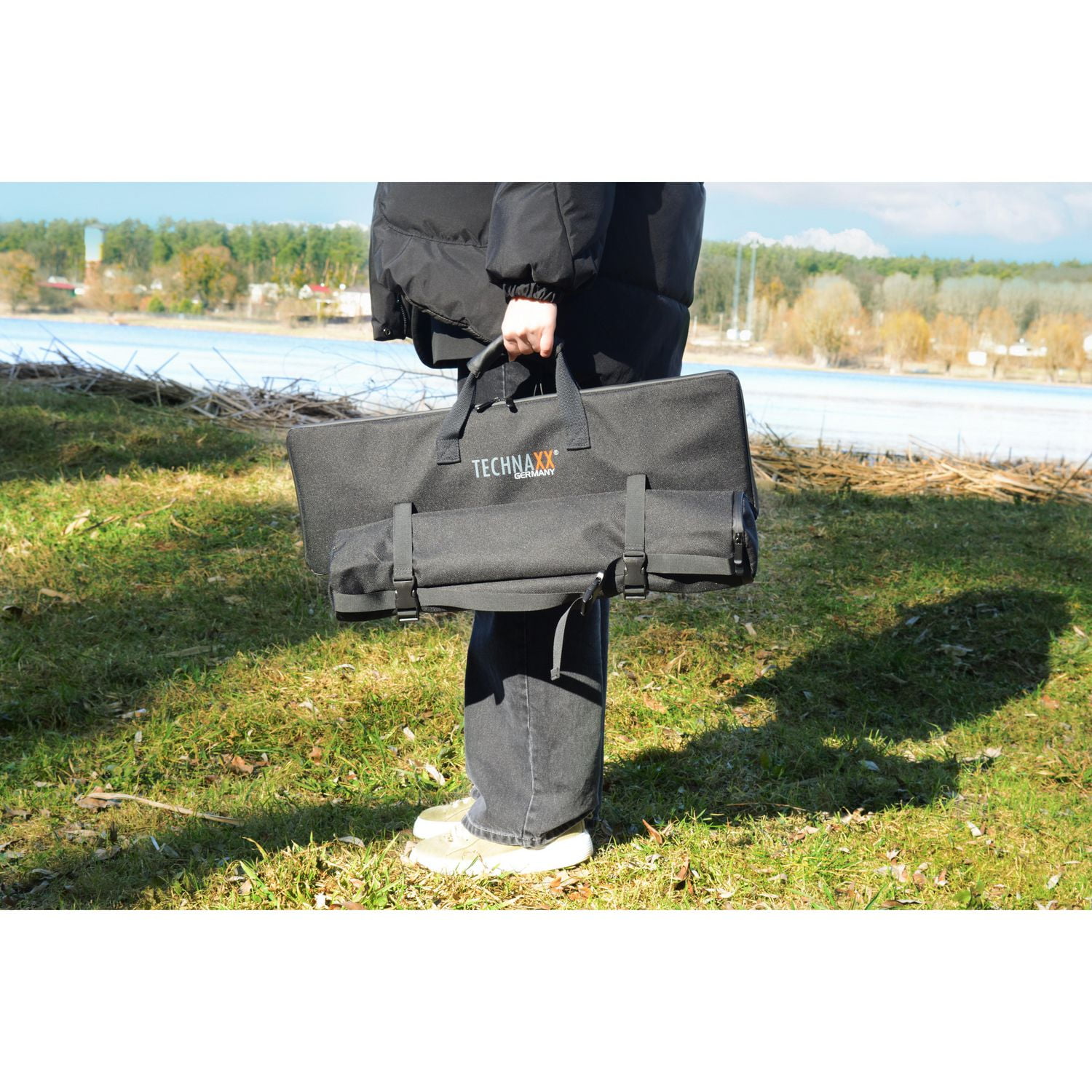 Table de camping solaire pliable Technaxx TX-251 20 watts - Noir