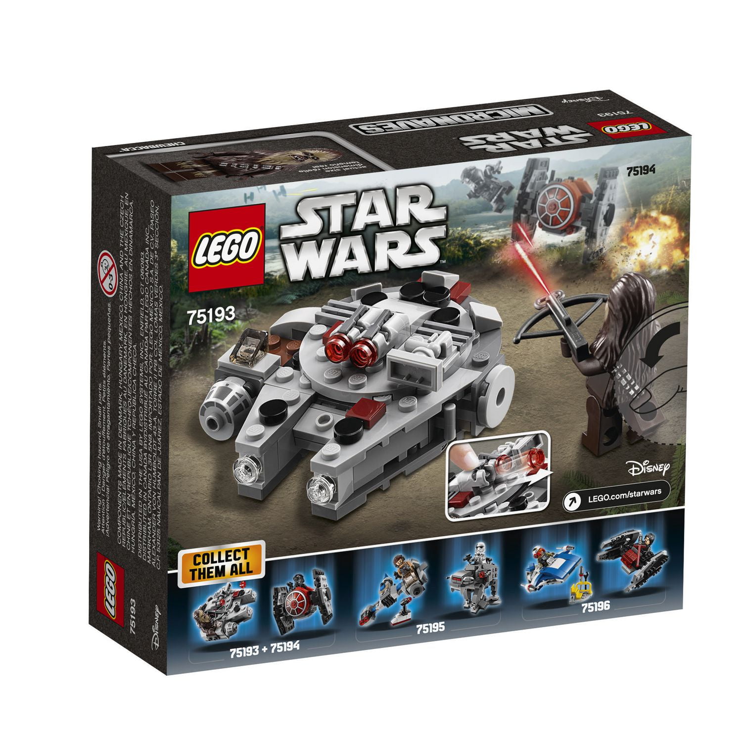 LEGO Star Wars Millennium Falcon Microfighter 75193 Toy Building Kit 92 Pieces Walmart