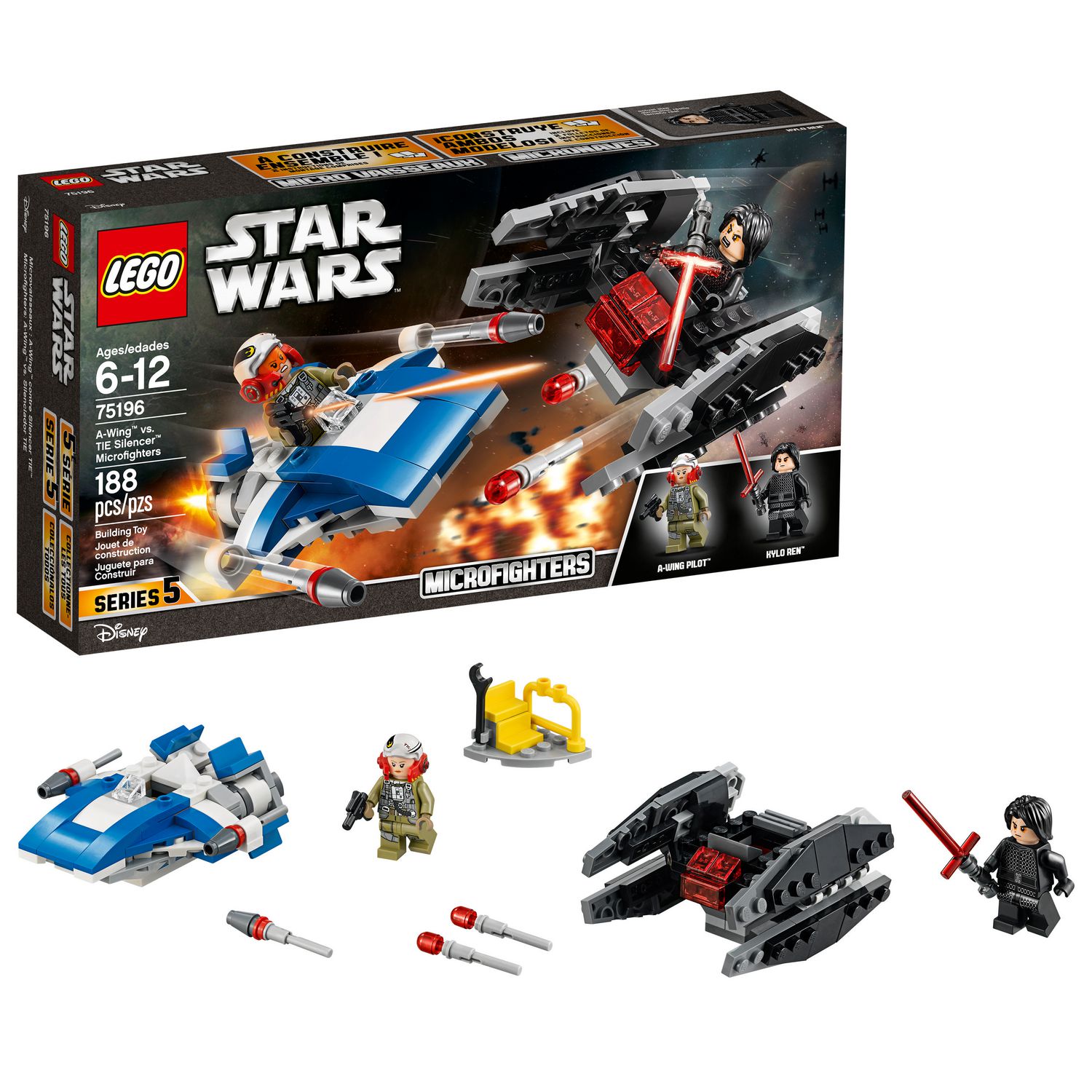 LEGO Star Wars: The Last Jedi A-Wing vs TIE Silencer Microfighters