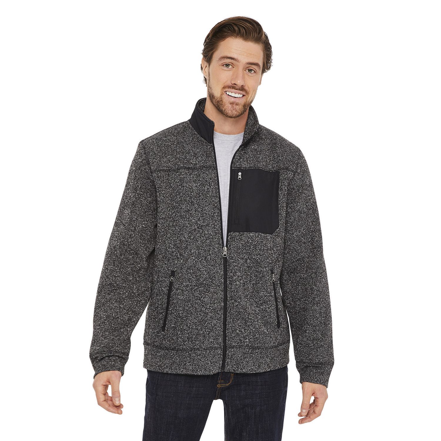 George Men's Full Zip Fleece Sweater | Walmart Canada