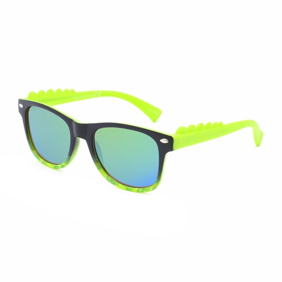George Kids Boys Black and Green Dino Spike Square Sunglasses