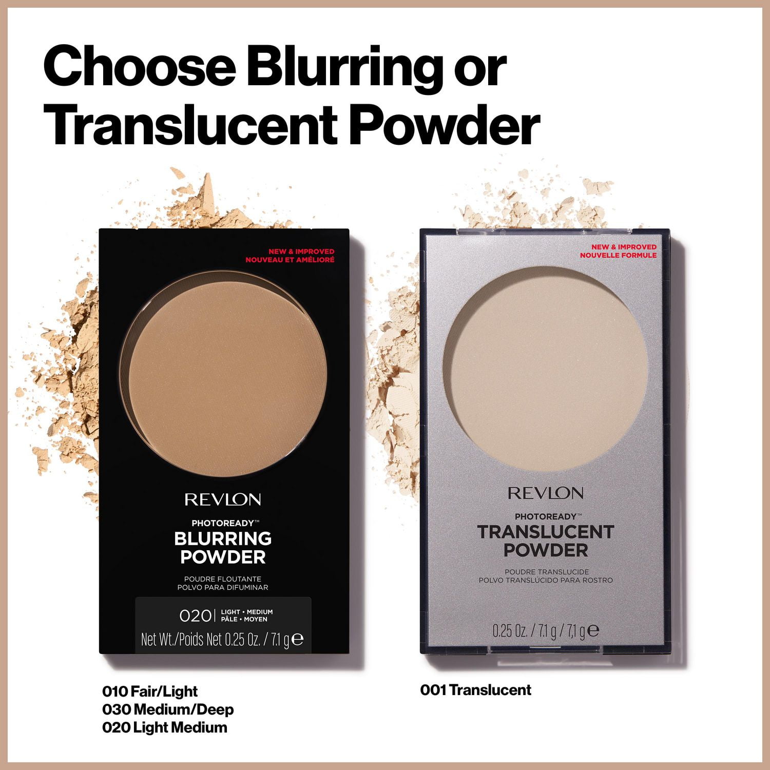 Revlon PhotoReady Blurring Setting Powder, Longwear, Full Coverage, 010 Fair Light, 7.1g, PHOTO PRESSED PWD 0.172 lbs