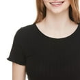 thumbnail image 4 of No Boundaries Women's Short Sleeve Baby Tee, 4 of 6