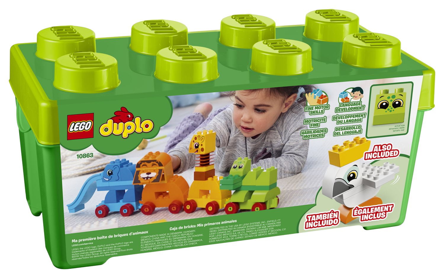 LEGO DUPLO My First Animal Brick Box 10863 Building Blocks 34 Piece Walmart