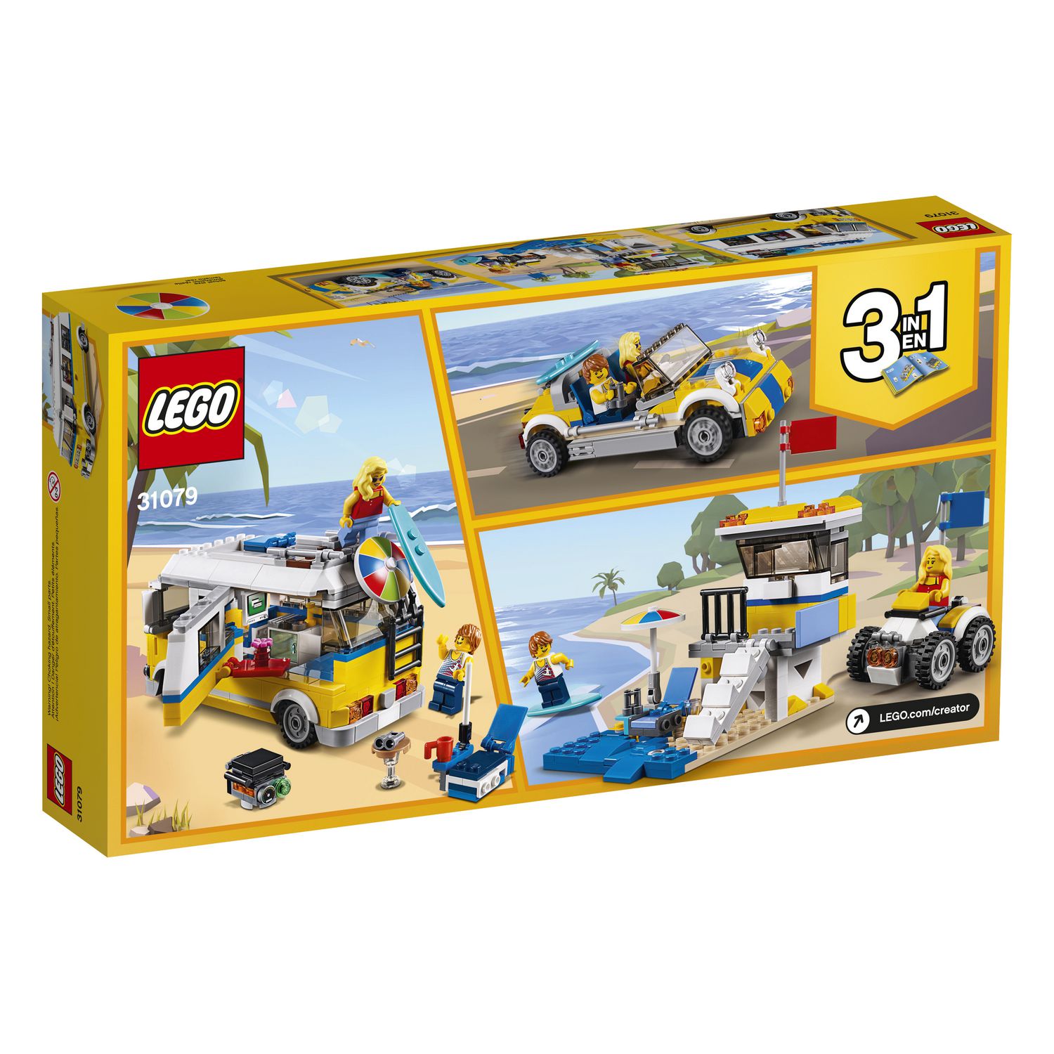 LEGO Creator 3in1 Sunshine Surfer Van 31079 Building Kit (379