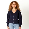 thumbnail image 1 of DV Button-Up V-Neck Cardigan, 1 of 5