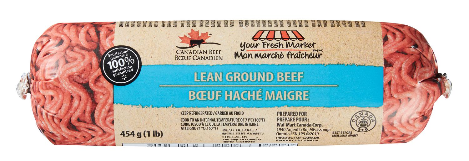 Bœuf haché maigre, Mon marché fraîcheur 454 g (1 livre)