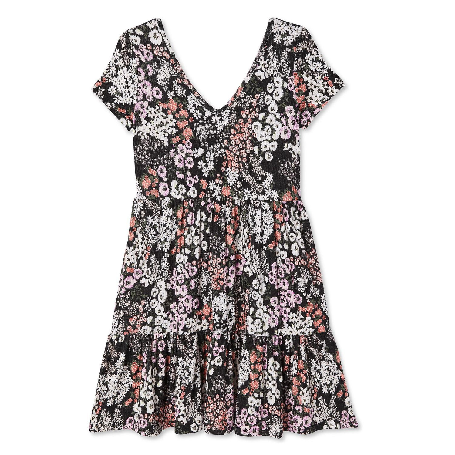 No Boundaries Women's Tiered Babydoll Dress