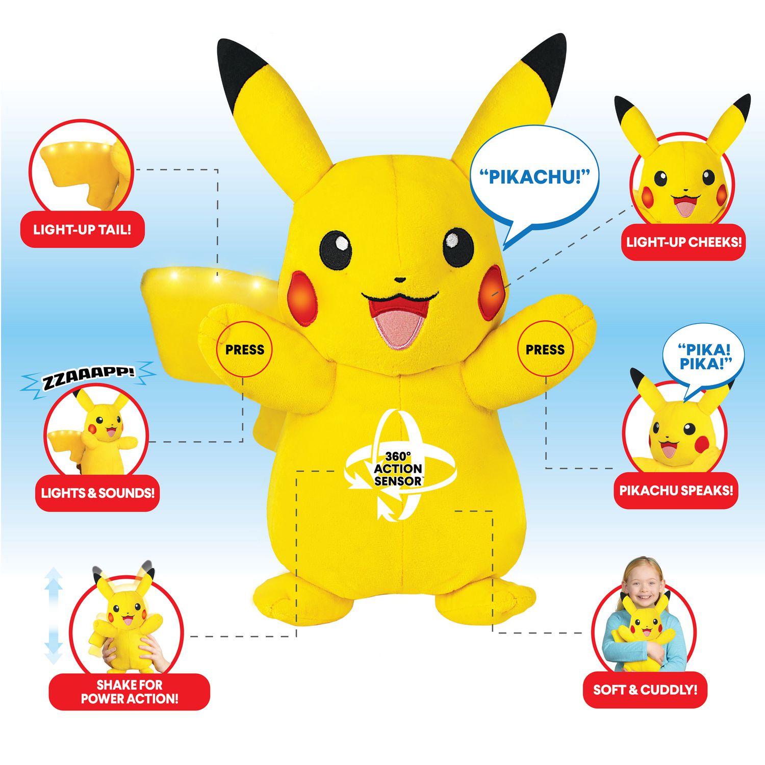 peluche interactive pikachu