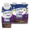 thumbnail image 1 of Ensure Protein Max 30g Nutritional Supplement Shake, Chocolate, 1g of Sugar, 330ml (Pack of 4) 1320 ml, 1 of 9