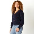 thumbnail image 3 of DV Button-Up V-Neck Cardigan, 3 of 5