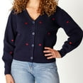 thumbnail image 5 of DV Button-Up V-Neck Cardigan, 5 of 5