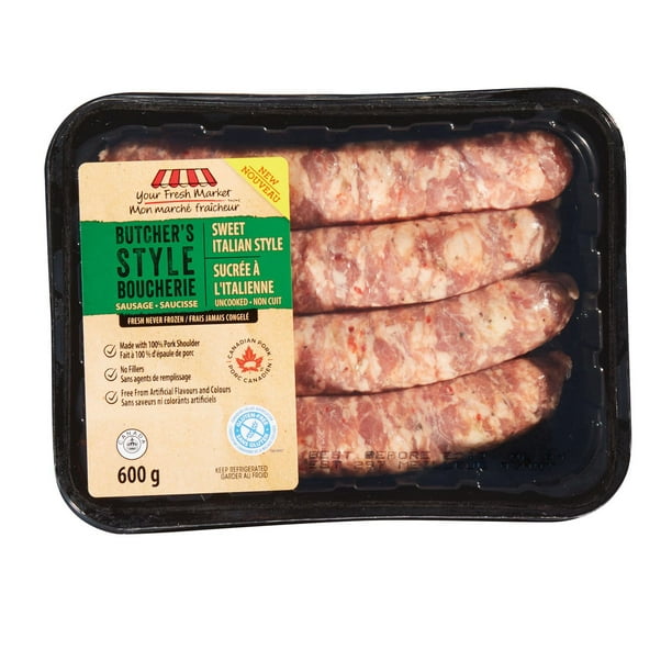 Your Fresh Market Butcher's Style Sweet Italian Sausage Walmart.ca