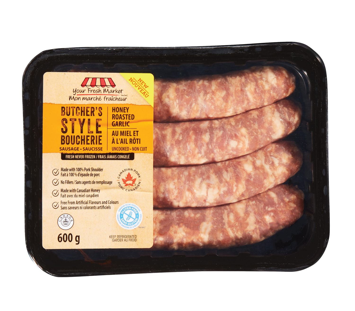 Your Fresh Market Butcher's Style Honey Roasted Garlic Sausage