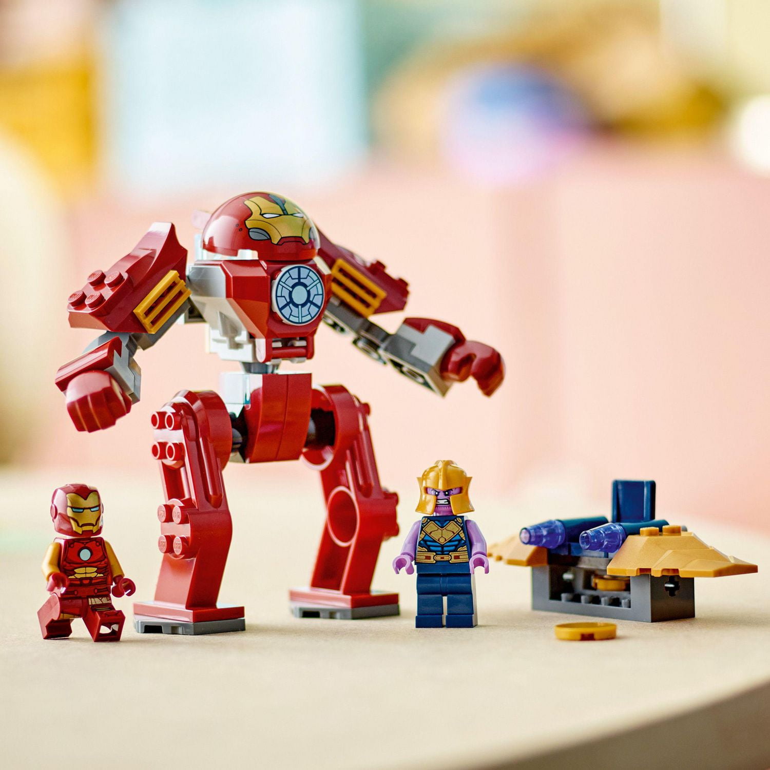 LEGO Marvel Iron Man Hulkbuster vs. Thanos 76263 Building Toy Set with Thanos and Iron Man Figures Hulkbuster Toy with Posable Mech for Super Hero