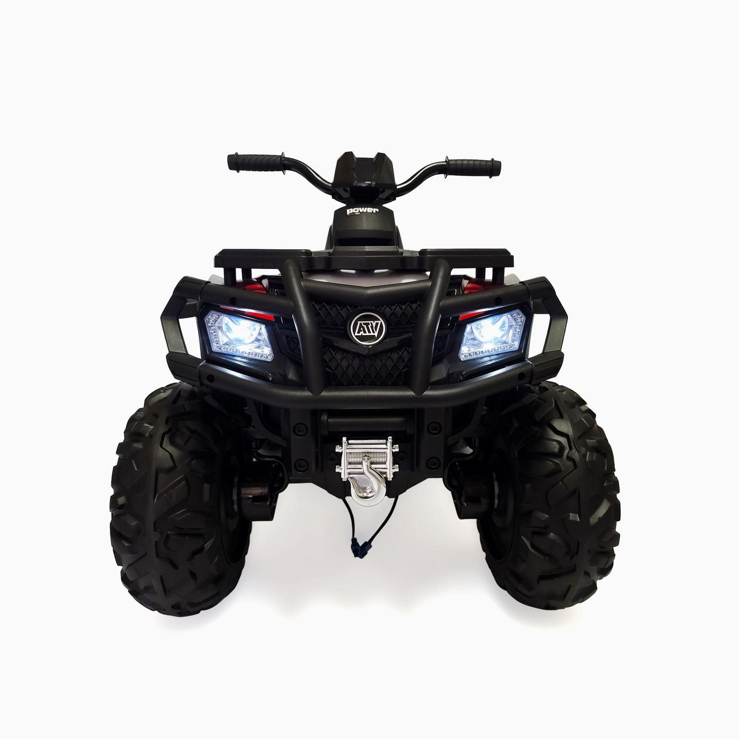 Upgraded Titan Edition 24V Kids 4 4 Ride On ATV Quad with Rubber Tires Leather Seat and Music