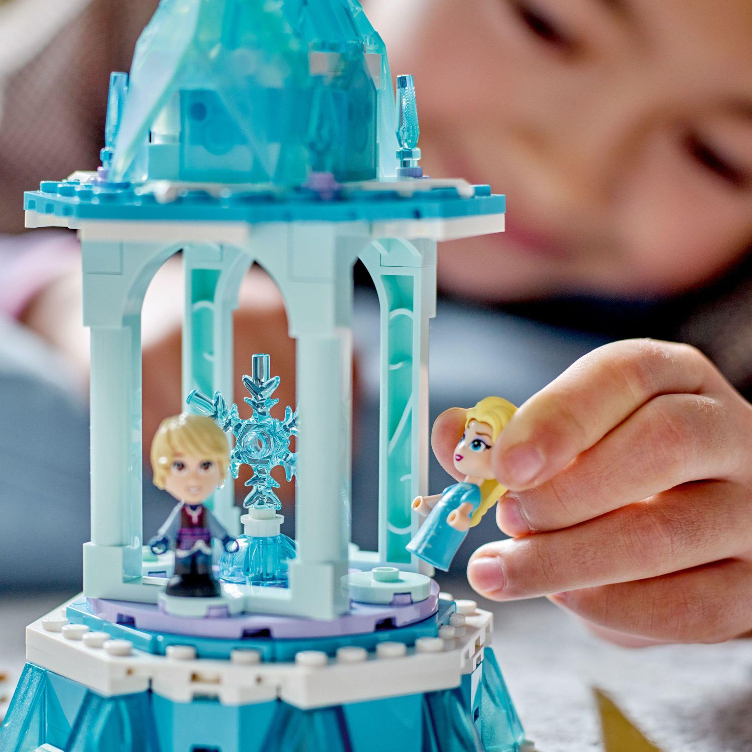 LEGO Disney Frozen Anna and Elsa's Magical Carousel 43218 Ice Palace Building  Toy Set with Elsa, Anna and Olaf, Great Birthday Gift for 6 year olds,  Includes 175 Pieces, Ages 6+ 