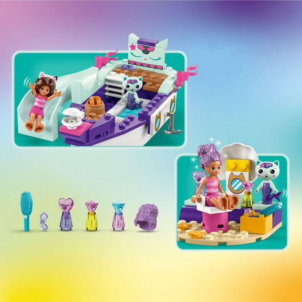 LEGO Gabby's Dollhouse Gabby & MerCat's Ship & Spa 10786 Building Toy for  Fans of the DreamWorks Animation Series, Boat Playset, Beauty Salon and  Accessories for Imaginative Play for Kids Ages 4+