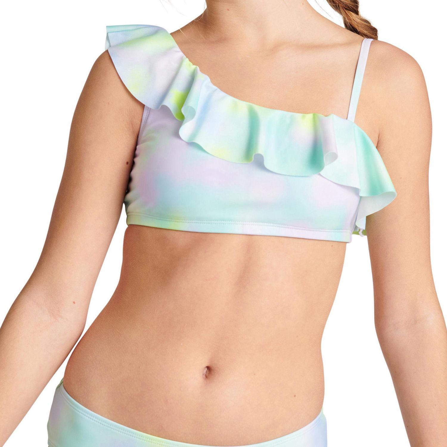 Bikini 2 pièces avec volants asymétriques Justice pour filles