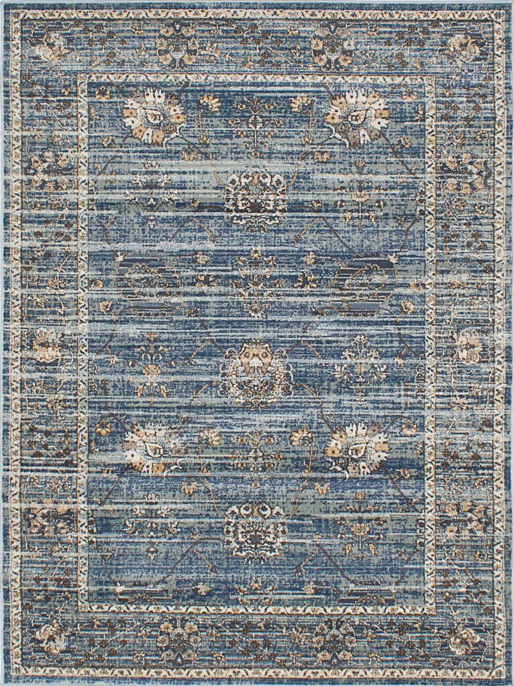 Ecarpetgallery Tapis Gris Bleu Marine En Polypropylène