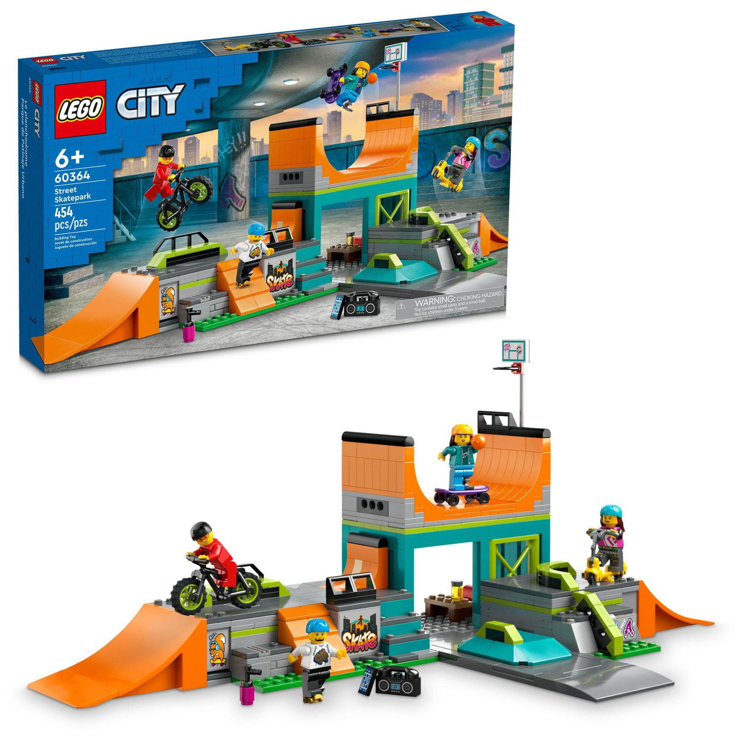 LEGO City Street Skate Park 60364 Building Toy Set, Includes a