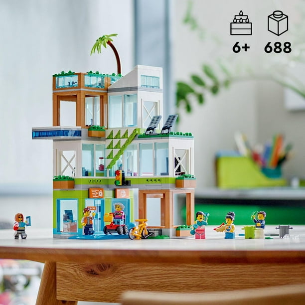 LEGO City Downtown 60380 Building Toy Set, Multi-Feature Playset with  Connecting Room Modules, Includes 14 Inspiring Minifigure Characters and a  Dog