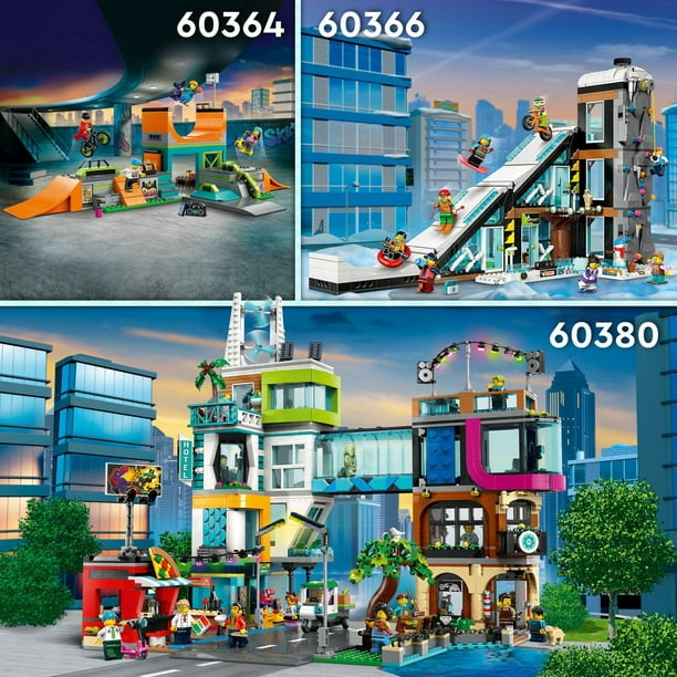 LEGO City Downtown 60380 Building Toy Set, Multi-Feature  Playset with Connecting Room Modules, Includes 14 Inspiring Minifigure  Characters and a Dog Figure, Sensory Toy for Kids Ages 8+ : Toys & Games
